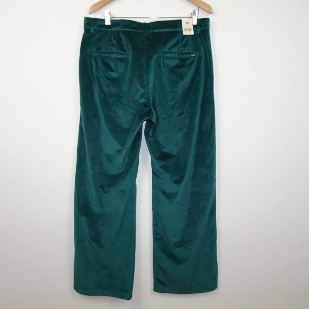 Levi's Baggy Trousers Women's Size 32x31 Green Velvet Wide Leg Loose Fit - Picture 4 of 10